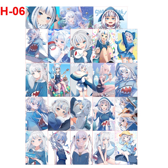 Bộ hình Lomo Card anime Hololive Gawr Gura