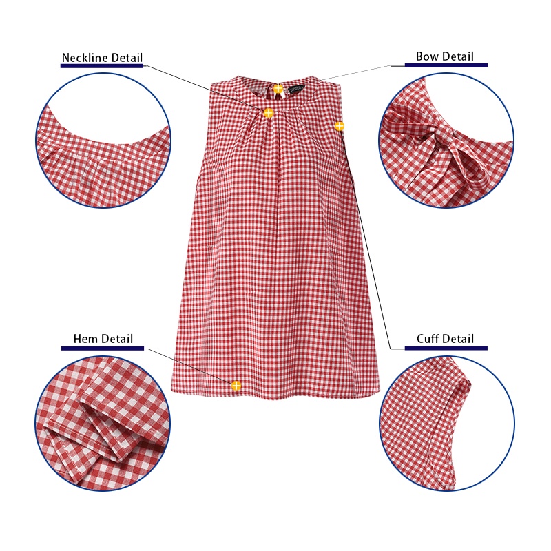 Áo sát nách ZANZEA họa tiết caro quyến rũ thời trang cho nữ