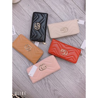 Ví nữ GG chần chỉ khoá kéo miệng