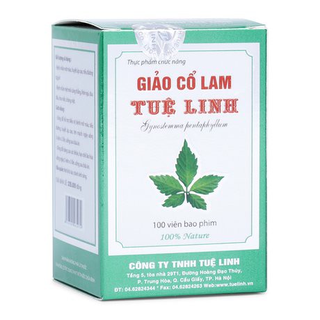 GIẢO CỔ LAM TUỆ LINH 100 VIÊN (giảm mỡ máu,cholesterol toàn phần,đường huyết)