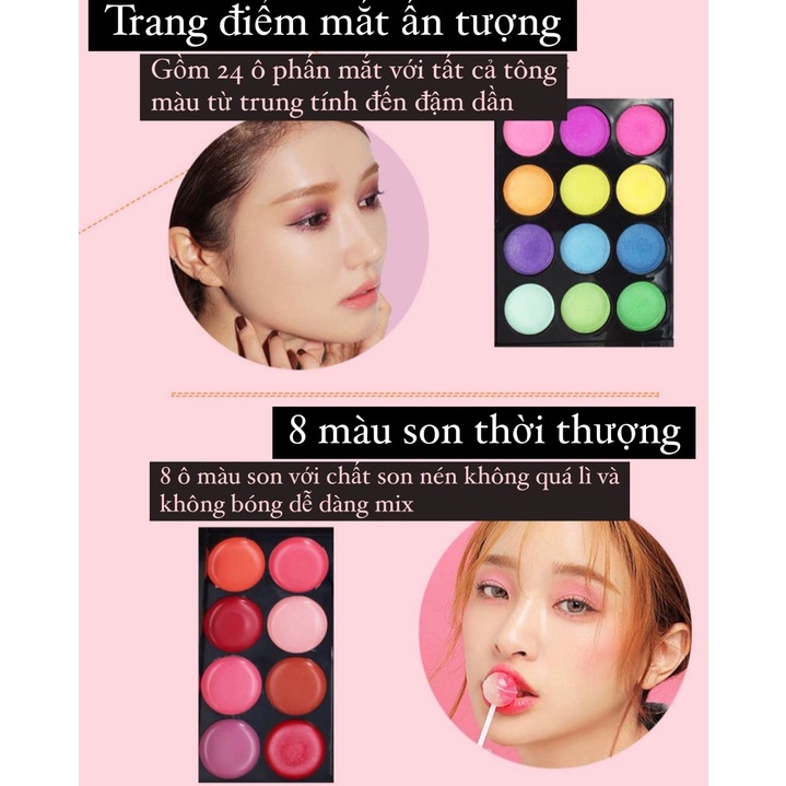 Set makeup chuyên nghiệp 40 ô phấn kèm dụng cụ | BigBuy360 - bigbuy360.vn