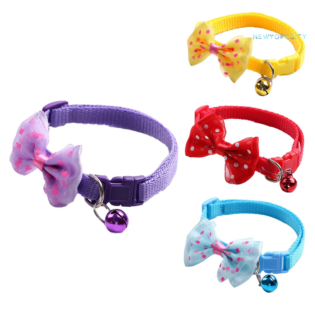 Vòng Đeo Cổ Họa Tiết Chấm Bi Có Thể Điều Chỉnh Cho Thú Cưng