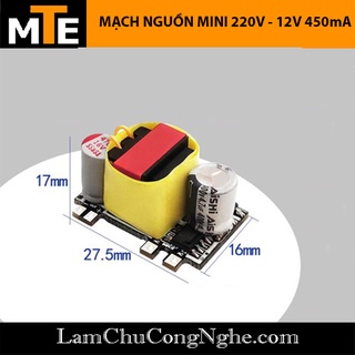 Mạch nguồn siêu mini 220V - 12v 1 hàng chân - Module nguồn hạ áp cực nhỏ gọn thích hợp cho các dự án IOT