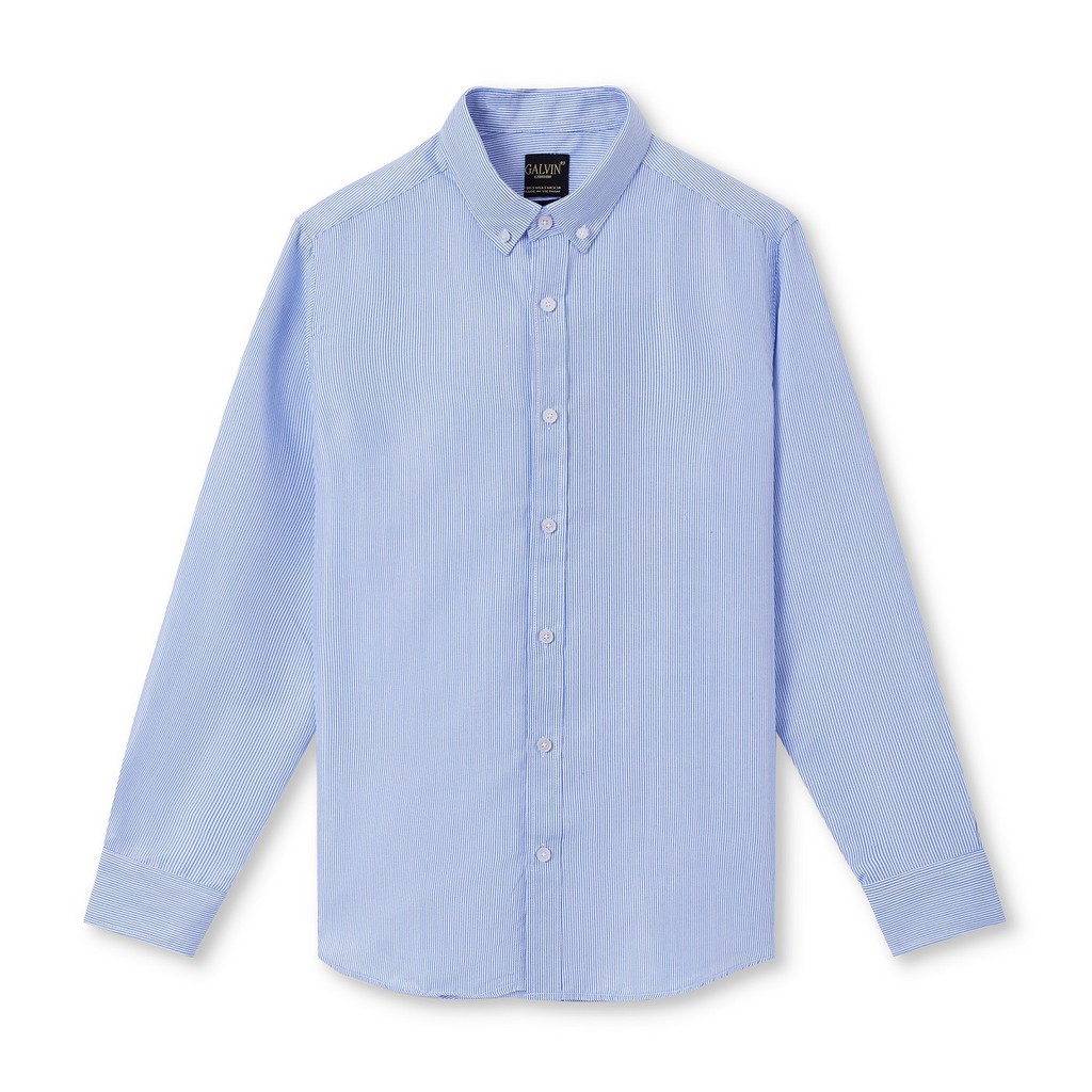 Áo sơ mi nam Galvin họa tiết dài tay chất cotton co giãn form ôm SMGV140 - Leo Vatino