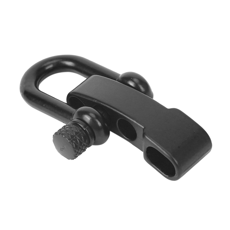 10x U Phong cách hợp kim kẽm có thể điều chỉnh Khóa còng cho vòng đeo tay Paracord Dây màu đen