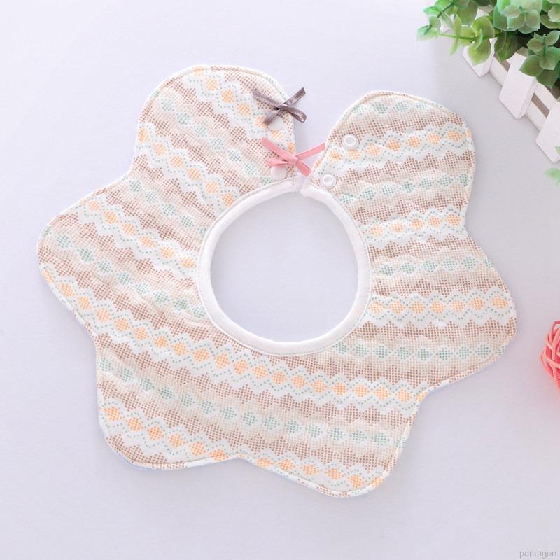 Yếm Ăn Cotton Chống Thấm Nước Xoay 360 Độ Cho Bé