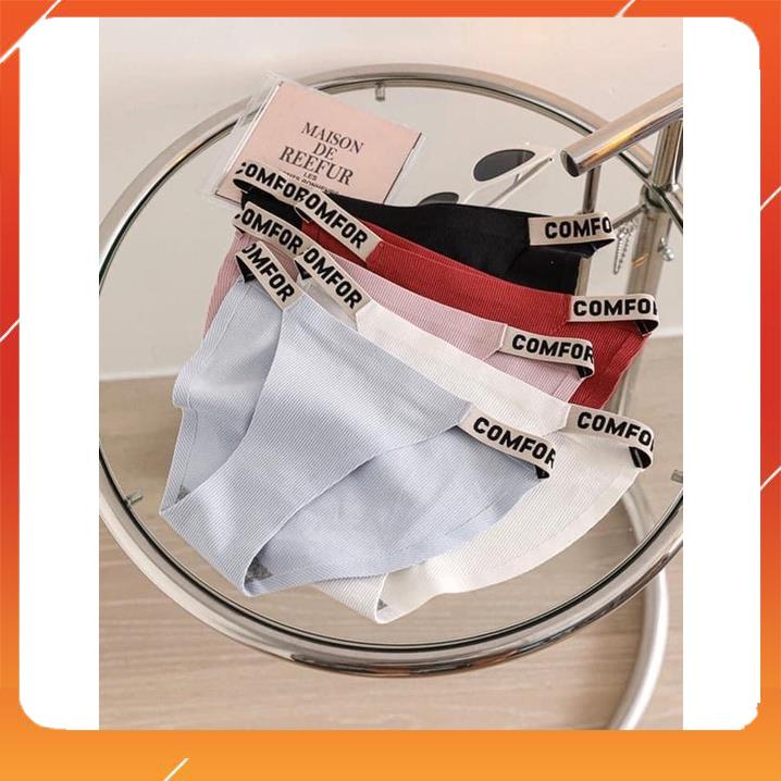 Quần lót nữ cotton tăm cao cấp kháng khuẩn mềm mại thấm hút mồ hôi viền mix chữ sexy tuyệt đối Q3908