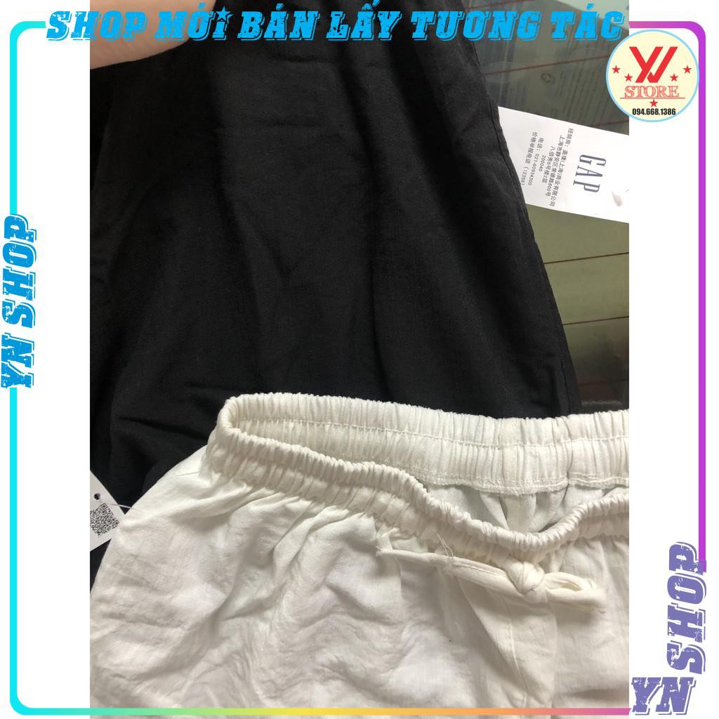 Quần ống rộng nữ suông chất vải đũi dáng lỡ thời giang ulzzang YNSHOP