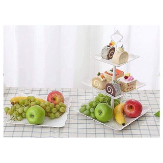 KHAY ĐỰNG HOA QUẢ BÁNH KẸO 3 TẦNG