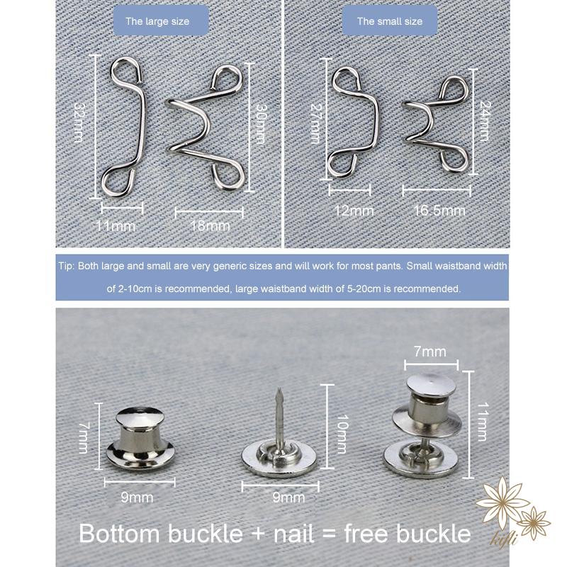 【Kifli】nút khóa thắt lưng quần jean bằng kim loại họa tiết hoa cúc có thể điều chỉnh