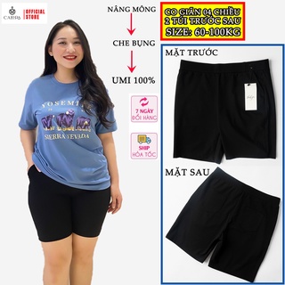 Quần legging big size nữ đùi ngố có túi chất umi co giãn 04 chiều ,nâng mông , che bụng - MÃ 155 (hình thật +video)