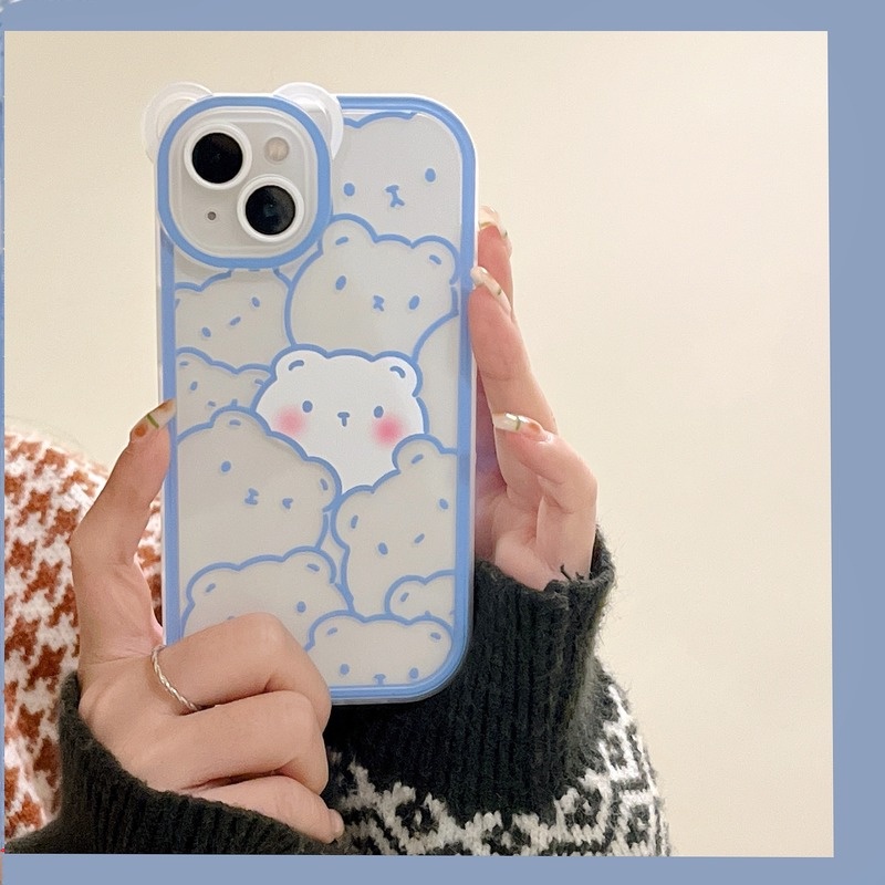 Ốp Điện Thoại Hình Gấu Thỏ Dễ Thương Cho IPhone 6/6plus/6s/6splus/7/7plus/8/8plus/x/xr/xs/11/12/13/pro/max/plus/promax