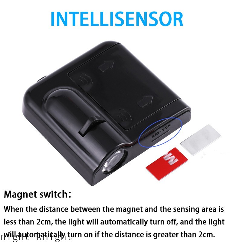 Set 2 Đèn Led Laser Không Dây Gắn Cửa Xe Hơi Dùng Để Trang Trí