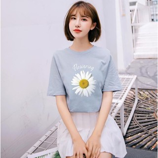 Áo thun hoa cúc cotton mịn mát