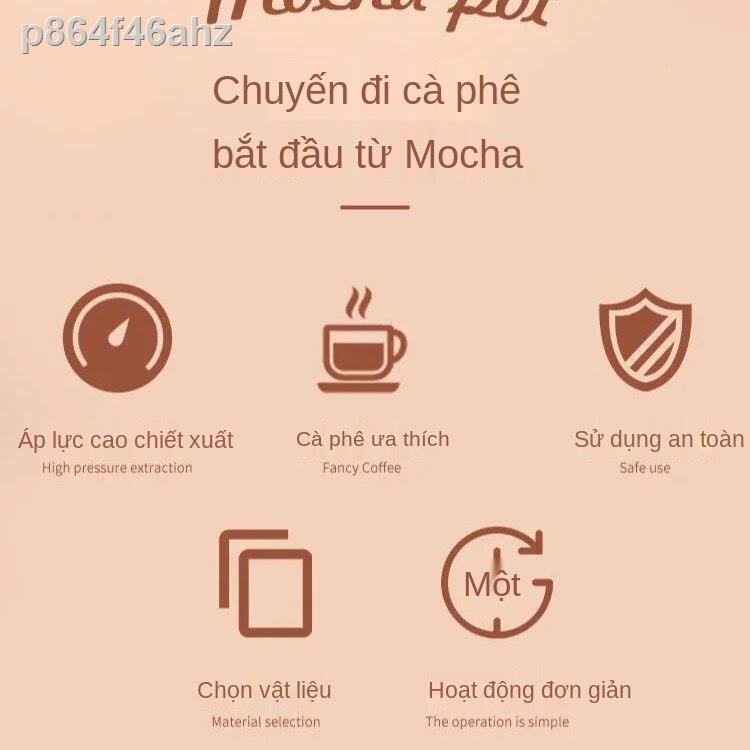 [bán chạy]♀Bình pha cà phê dày nồi nhôm bát giác kiểu châu Âu Máy nổ moka pot Ý cổ điển