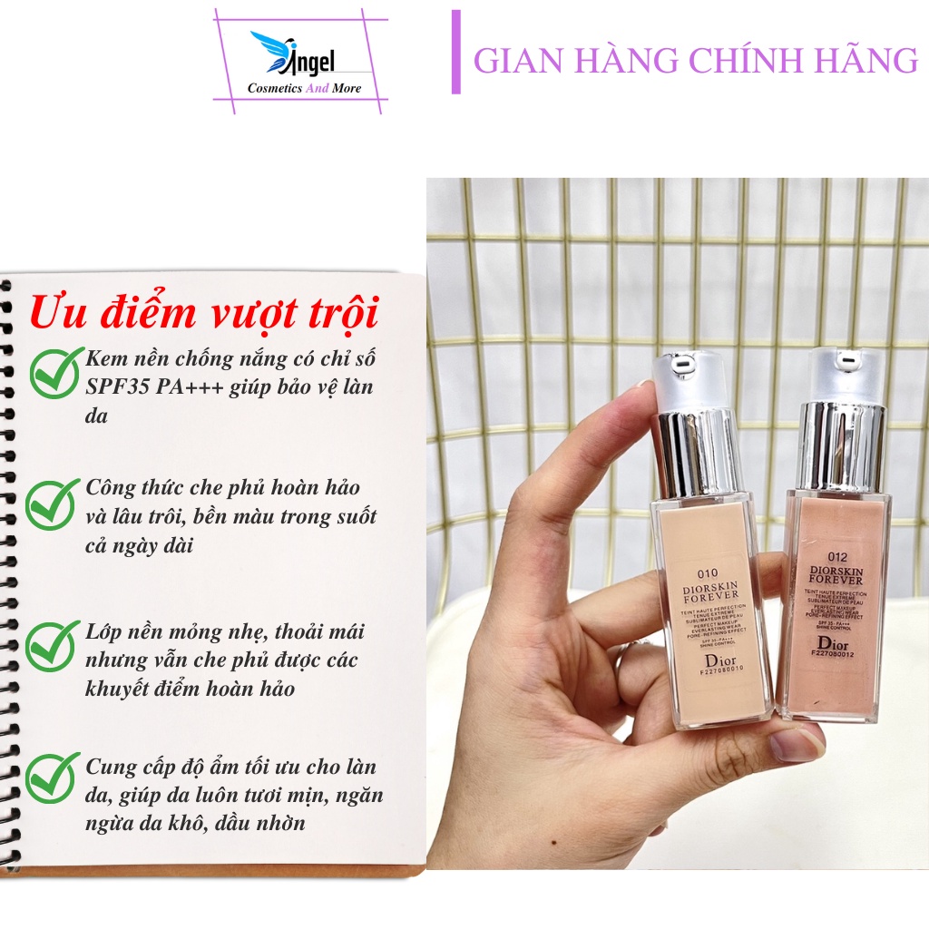 Kem Nền Dior Forever 20ml No Box Mỏng Mịn Che Phủ Hoàn Hảo Kết Hợp Dưỡng Da Chuyên Sâu Cho Làn Da Rạng Rỡ