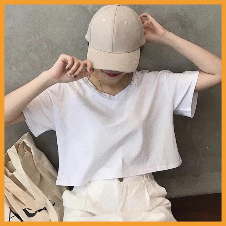 Áo croptop nữ cổ tim, áo croptop tay ngắn HERI | WebRaoVat - webraovat.net.vn