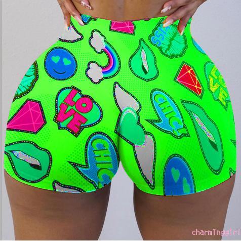 Quần short ôm sát vừa vặn in họa tiết sáng tạo thời trang cho nữ | BigBuy360 - bigbuy360.vn