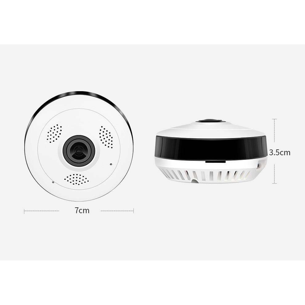 EVKVO - Bộ đổi nguồn MIỄN PHÍ - V380 PRO APP Wireless HD 3MP WIFI Dome IP Camera CCTV Tầm nhìn ban đêm IR Toàn cảnh 360 độ Wide Angle Fisheye Lens VR Cam Motion Detection Alarm Two Way Audio Baby Monitor Camera IP CCTV