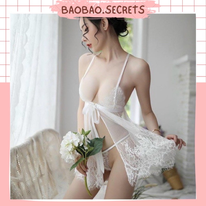 Váy đầm ngủ sexy xẻ tà trước quyến rũ Hanna.secrets
