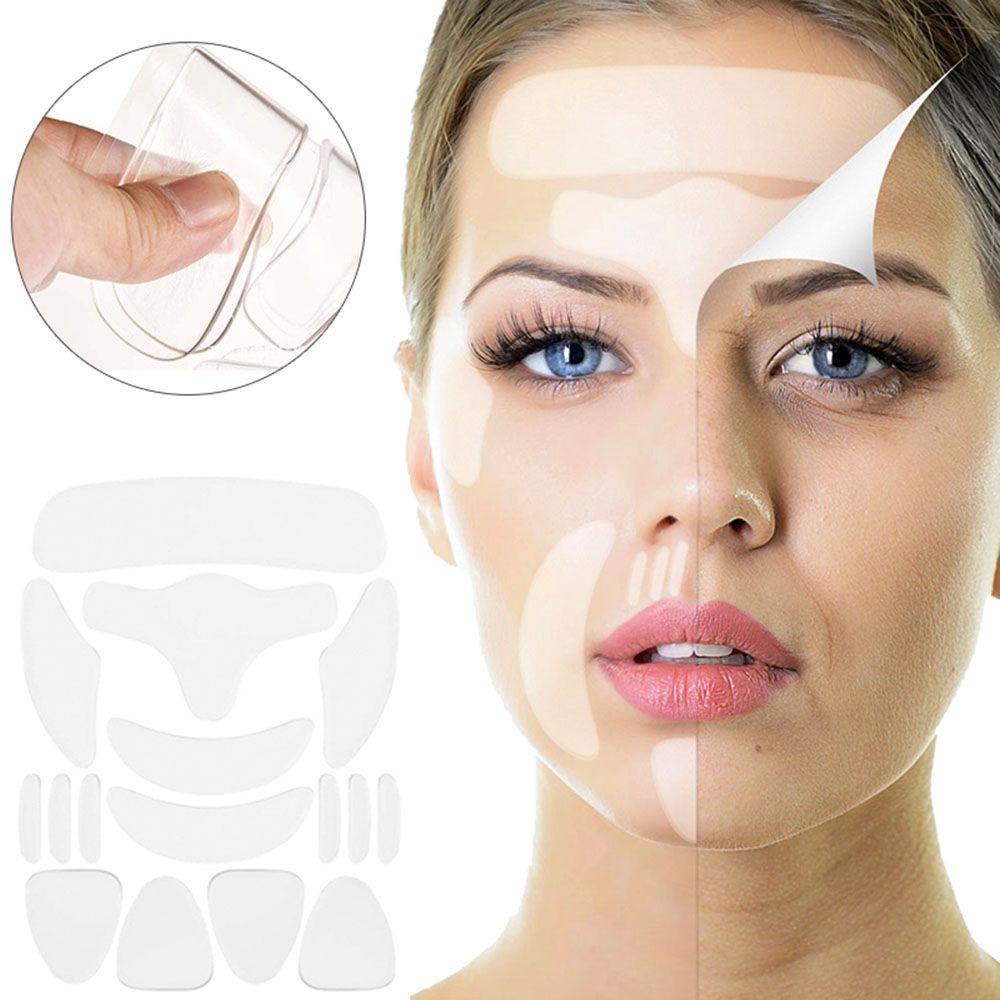 [Hàng mới về] Set miếng dán nâng cơ mặt trán cằm chuyên nghiệp silicone tái sử dụng được loại bỏ nếp nhăn chống lão hóa