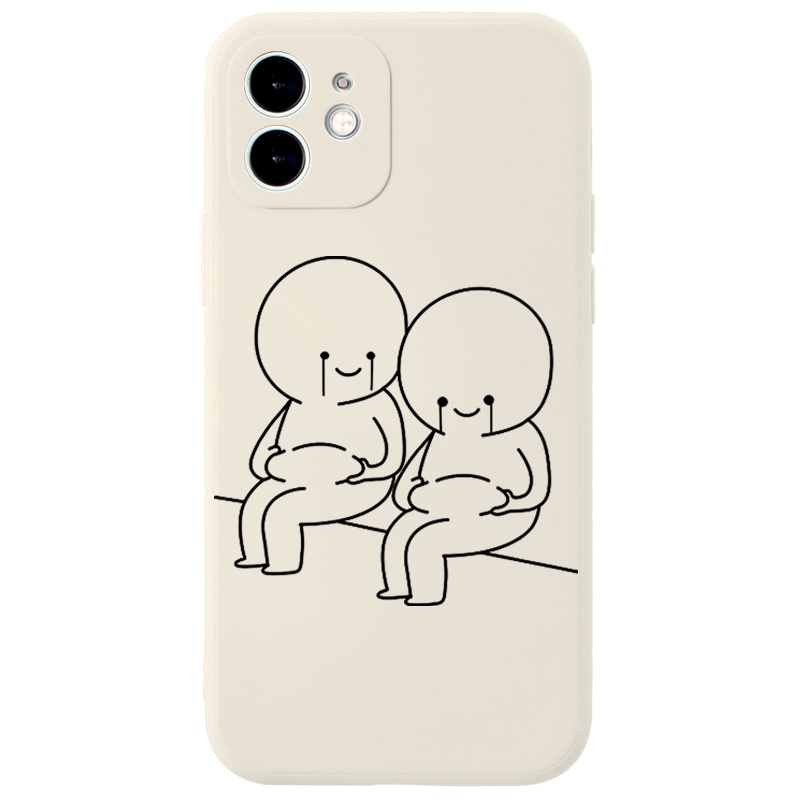 Ốp lưng GUMAN mềm viền vuông cặp đôi dễ thương đẹp cho iPhone 13 12 11 Pro Max SE 2020 X XR XS ip 8 7 6 6S Plus kute B8 | BigBuy360 - bigbuy360.vn