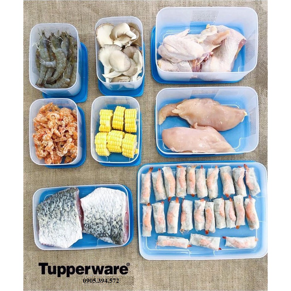 Bộ hộp trữ đông Tupperware - Freezermate Fit set (7 hộp) - Nhựa nguyên sinh