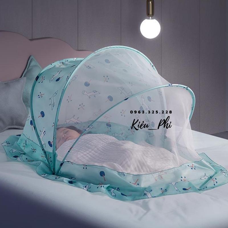 Màn mùng chụp tự bung cho bé gấp gọn trẻ em sơ sinh, bé lớn, bé nhỏ chống muỗi đặt võng nôi cũi