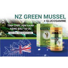 CARELINE Viên uống hỗ trợ xương khớp Careline Nz Green Musells  Hộp 60 viên Tinh chất vẹm xanh tươi Úc