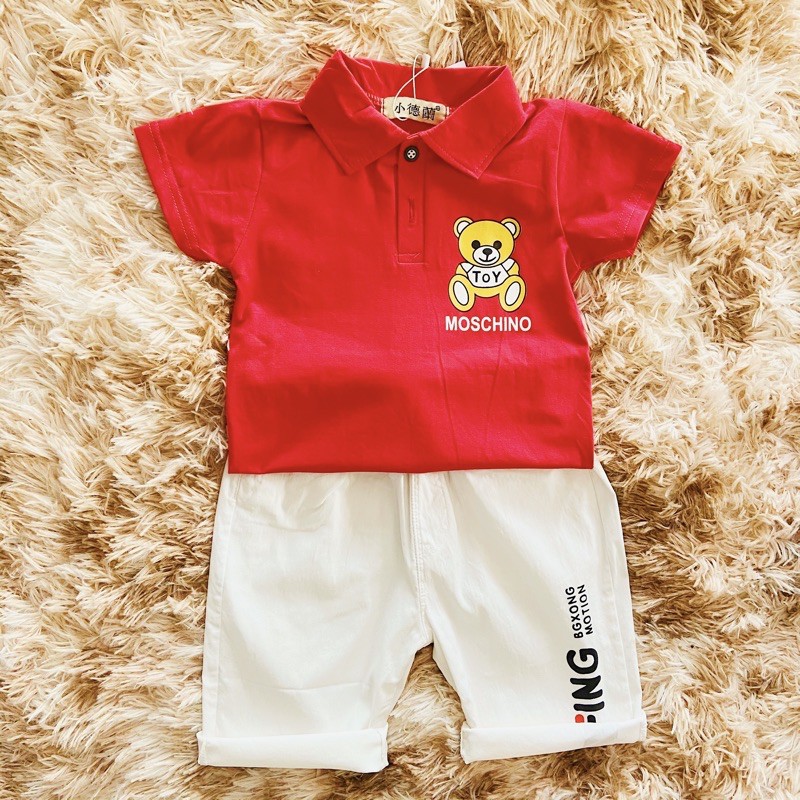 áo thun có cổ bé trai 1-5 tuổi (chất mềm mịn,mát)
