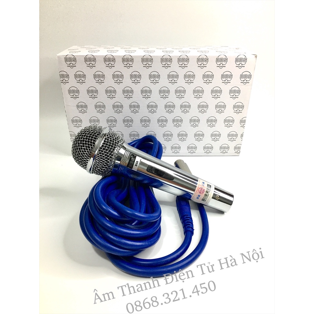 Micro Có Dây B50 2022 Dây Dài 6 Mét,Tay INOX Không Gỉ Siêu Chắc Chắn, Hút Giọng Tốt, Hỗ Trợ Chống Hú.