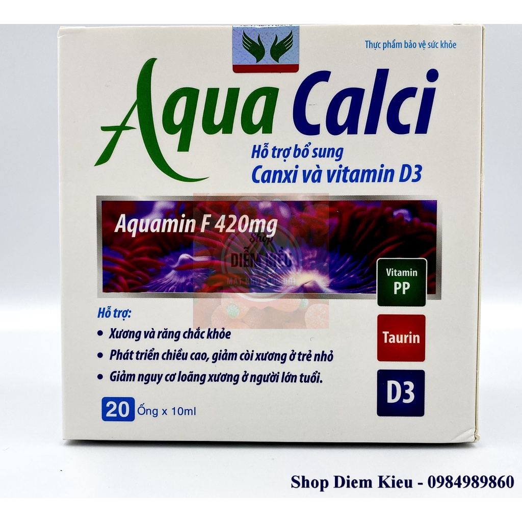 Thực phẩm bảo vệ sức khỏe Aqua Calci - Hỗ trợ bổ sung calci và vitamin D3