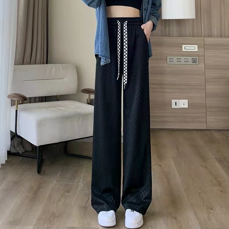 Quần Lụa Lạnh Ống Rộng Lưng Cao Thời Trang Dành Cho Nữ