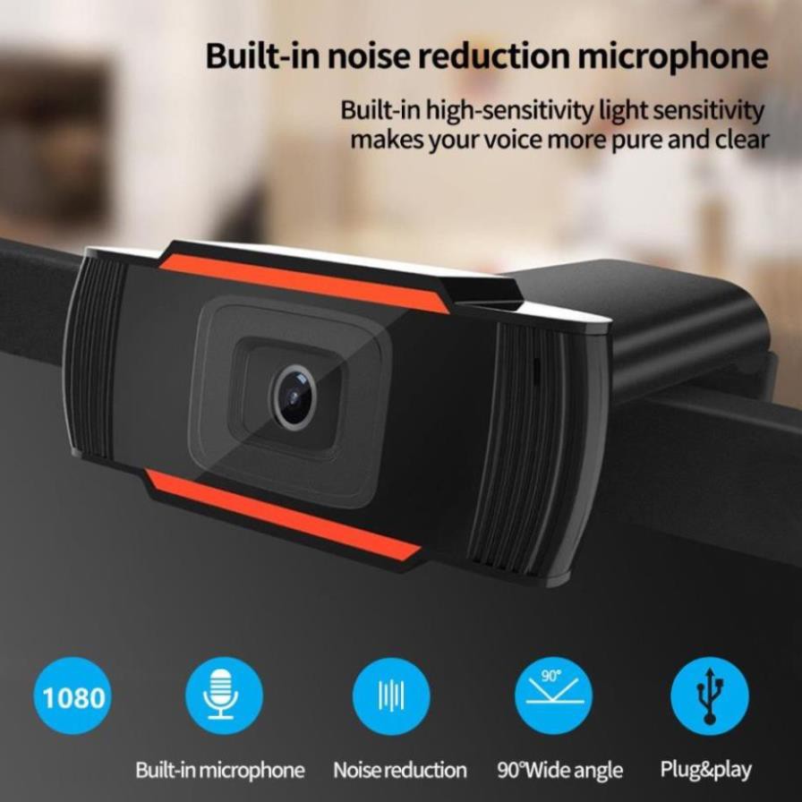 Webcam máy tính chuyên dụng cho Livestream, Học và Làm việc Online, siêu rõ nét HD 720P, hình ảnh rõ nét, tích hợp micro