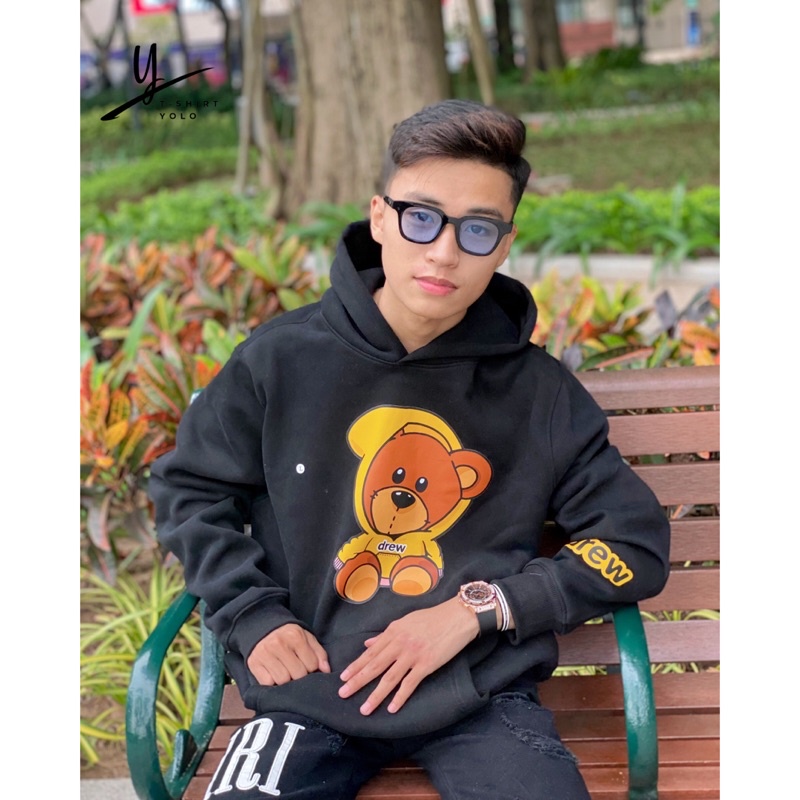 Áo Hoodie DREW gấu bông Bản Cao Cấp Chuẩn Form Âu Áo khoác có mũ chất liệu nỉ bông. | BigBuy360 - bigbuy360.vn