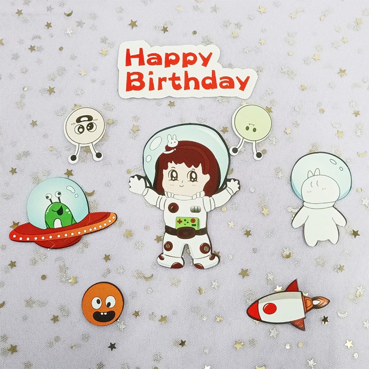 phụ kiện bánh kem [FREESHIP❤️] em bé du hành không gian