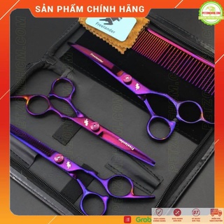 BỘ KÉO CẮT LÔNG CHÓ MÈO 3 KÉO 1 LƯỢC