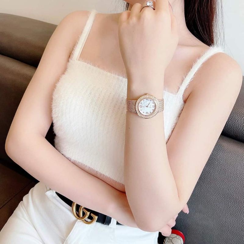 Đồng hồ nữ Christian Van Sant dây mesh rose