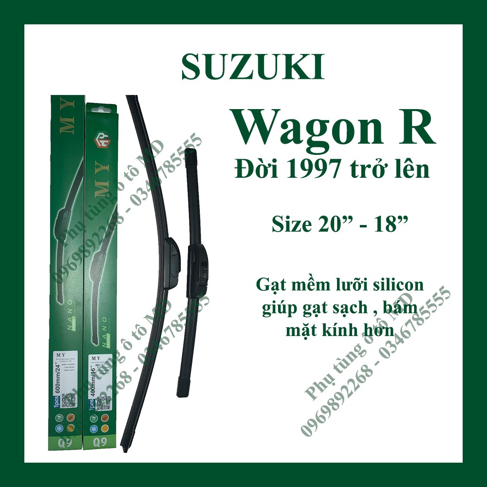 Gạt mưa Suzuki Wagon R các đời và các dòng xe khác của Suzuki: Alto, Carry 1.0,Celerio, Ertiga, Grand Vitara, Swift