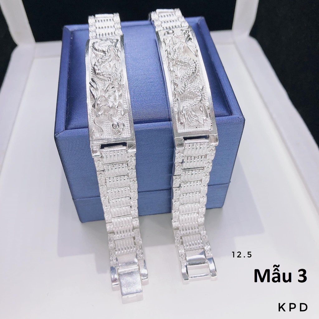 Lắc tay nam bạc ta cao cấp 12 chỉ MS50