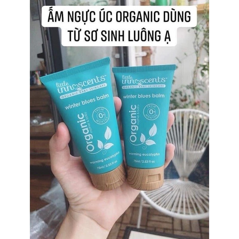 Dầu ấm ngực Organic Little Úc 75ml 0m+