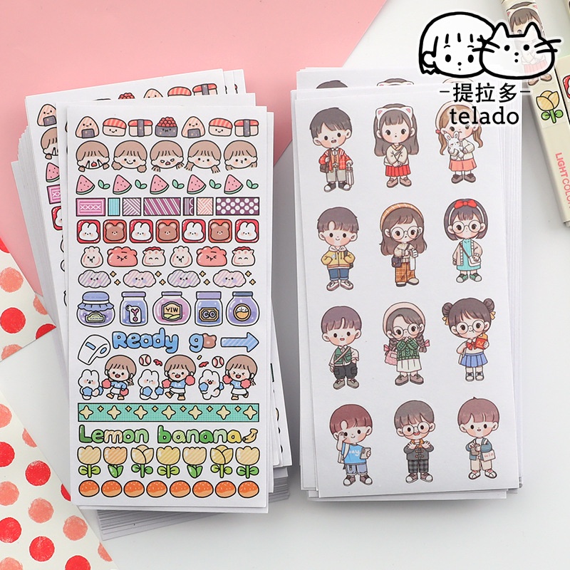 Sticker dán trang trí họa tiết hoạt hình Tirado trang trí nhật ký dễ thương DIY