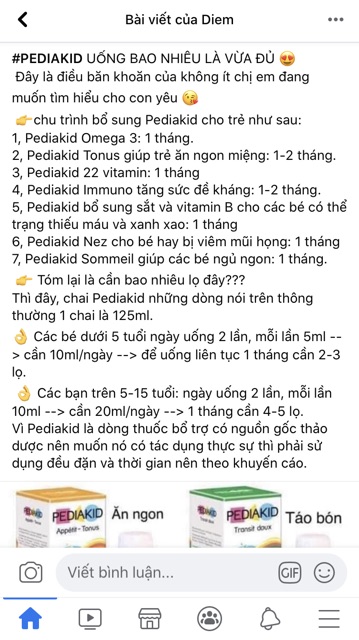 [Mẫu mới] Pediakid Ăn Ngon Appétit-Tonus Pháp