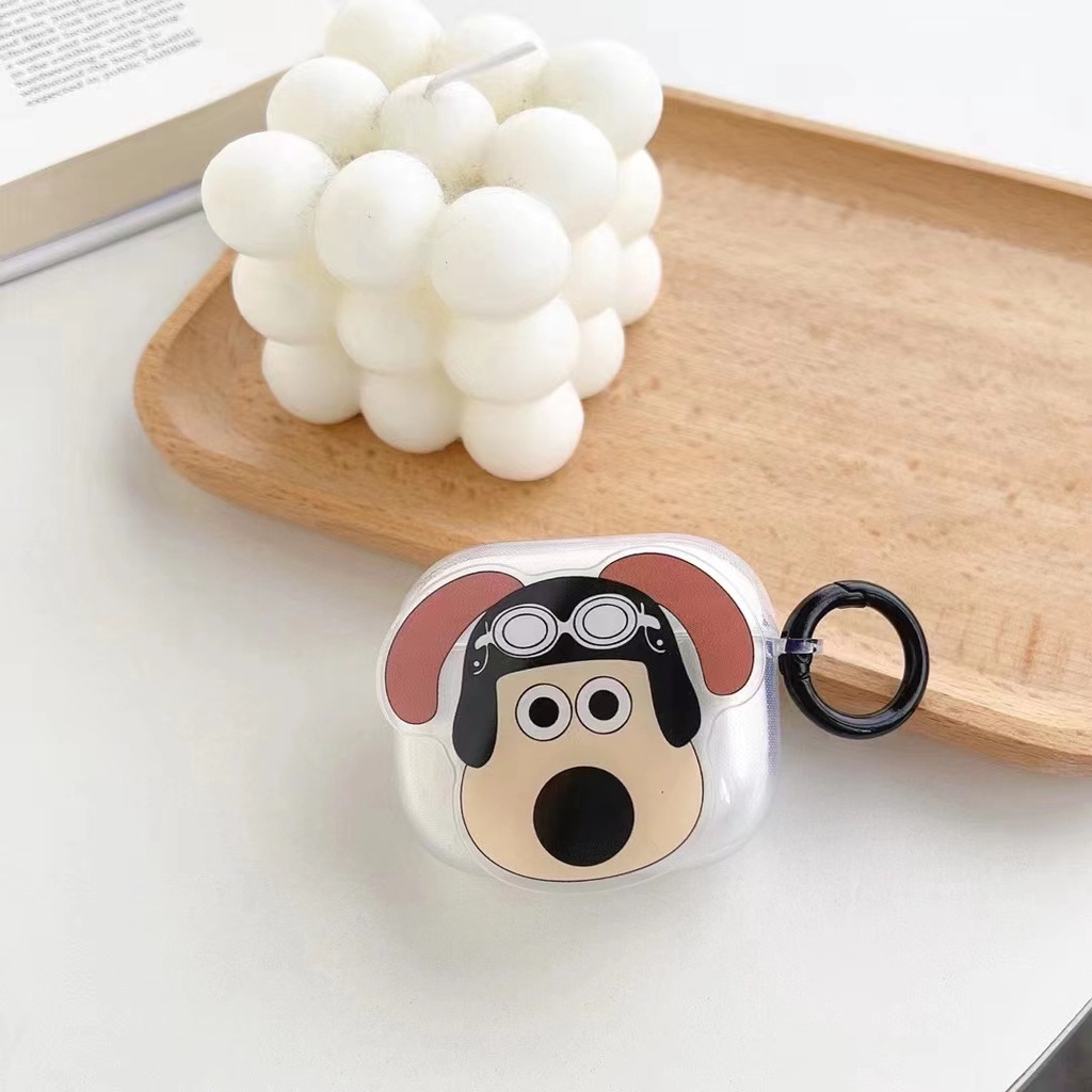 Vỏ Bảo Vệ Hộp Sạc Tai Nghe Bluetooth AirPods 1 2 pro 3 2021 gen3 Bằng Silicon Tpu Trong Suốt Họa Tiết Chú Chó Dễ Thương