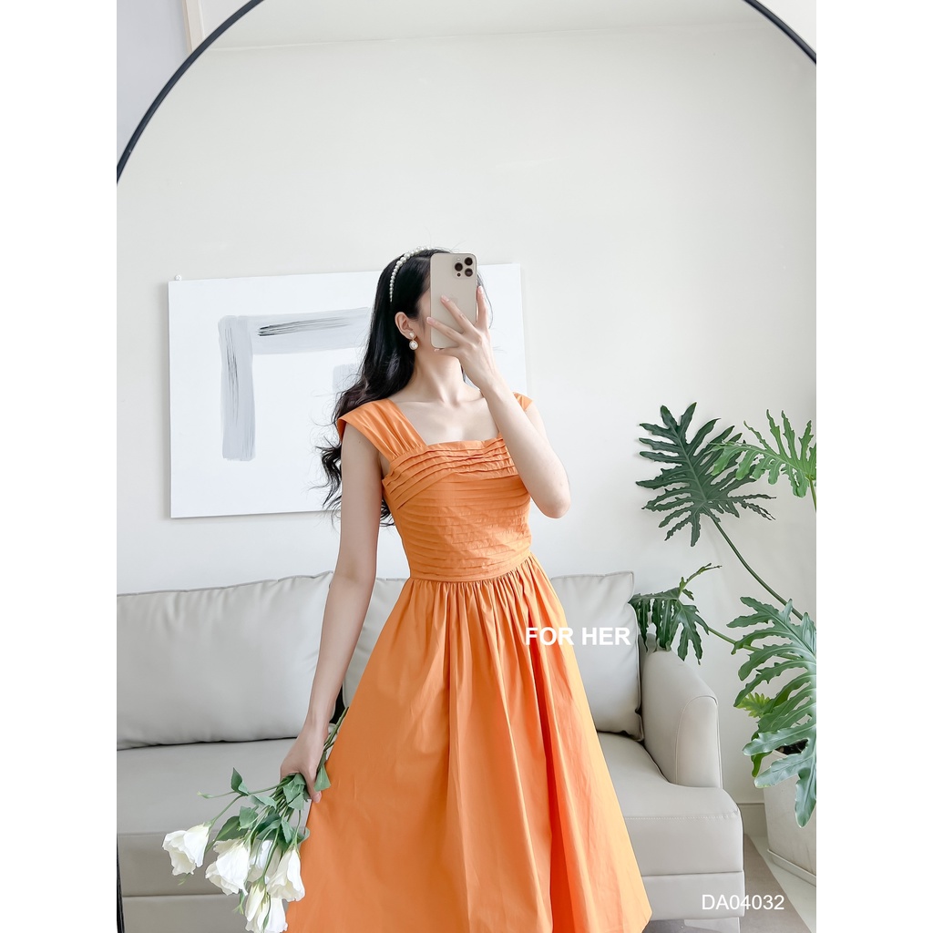 Đầm babydoll xếp ly tiểu thư phong cách Hàn Quốc DA0403