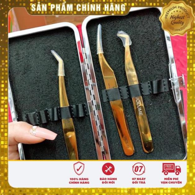 Set nhíp nối mi gồm : nhíp tách , nhíp volume