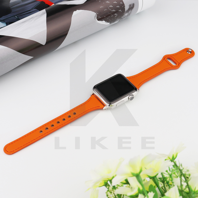 Dây đeo đồng hồ da mỏng Genius dành cho Apple Watch Dây đeo iWatch Band 38mm/40mm/41mm 42mm/44mm/45mm Dòng dây đeo cổ tay có thể thay thế siêu mỏng SE / 6/5/4/3/2/1 dành cho Nữ Cô gái Nữ Nữ Nam Nam Unisex