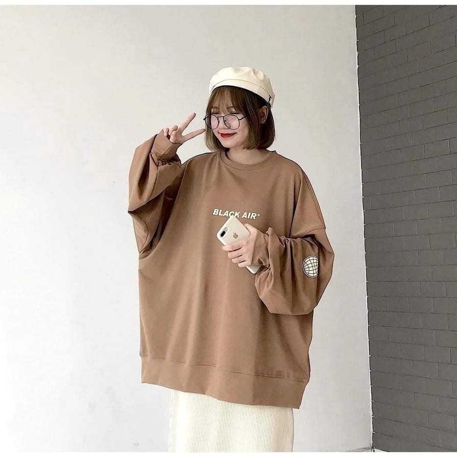 Áo sweater tay bồng BLCK AIR form rộng trẻ trung cá tính - Moon Unisex | BigBuy360 - bigbuy360.vn