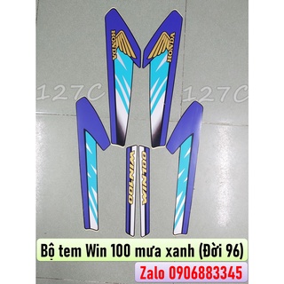 Bộ tem mưa xanh & mưa đỏ đời 96 win 100cc