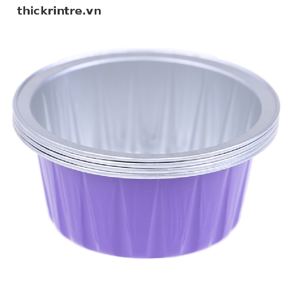 Set 4 / 10 Bát Giấy Nhôm Trái Tim Đựng Sáp Tẩy Lông Tiện Dụng